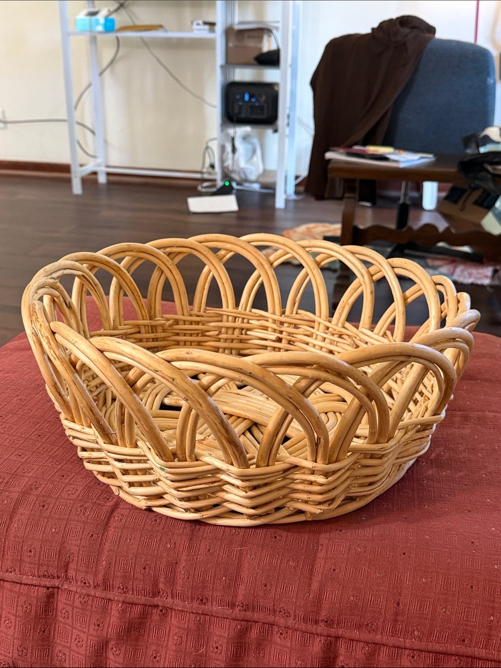 Woven Rattan Decorative Bowl - Natural Tan